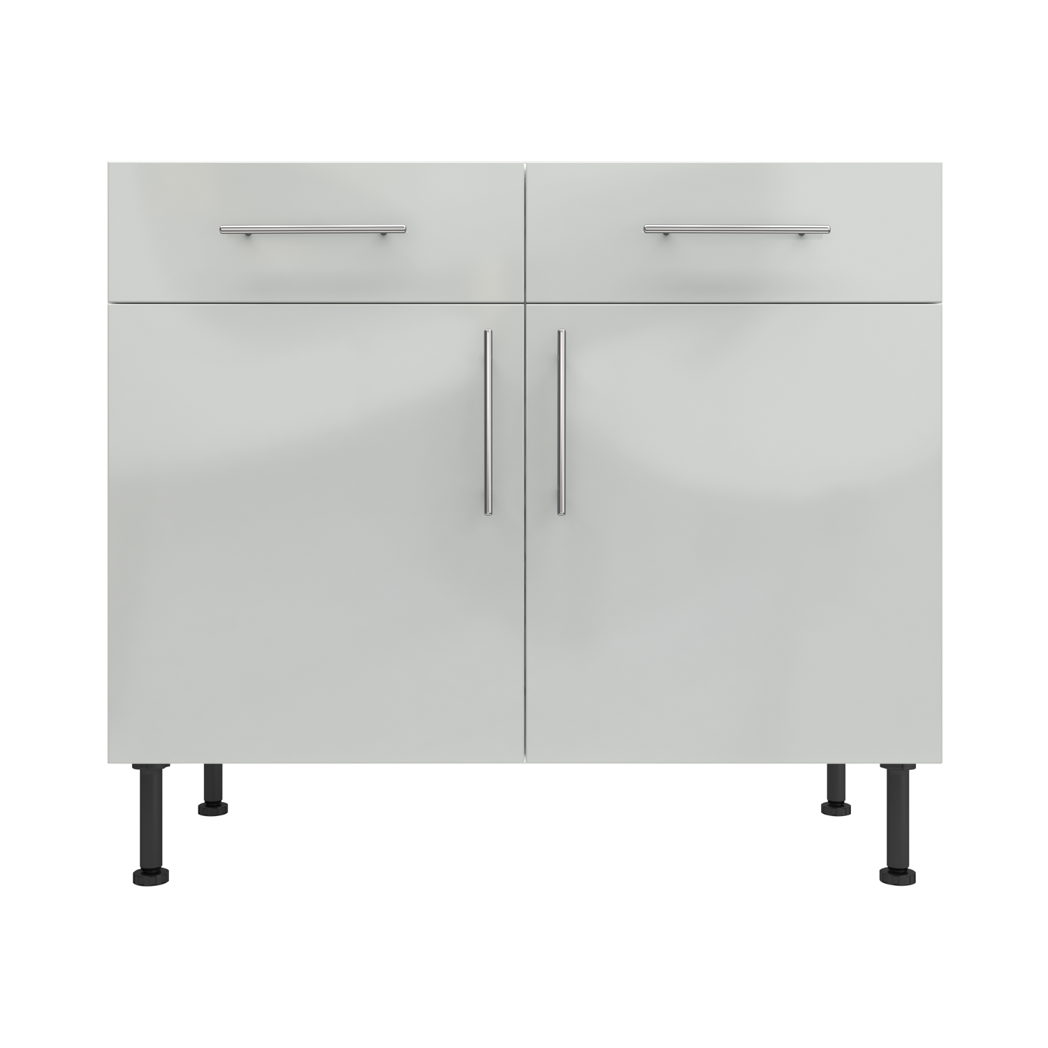 Base Drawerline 1000 Assembled Kitchen Unit Gloss light grey