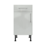 Base Drawerline 450 Assembled Kitchen Unit Gloss light grey