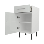 Base Drawerline 450 Assembled Kitchen Unit Gloss light grey