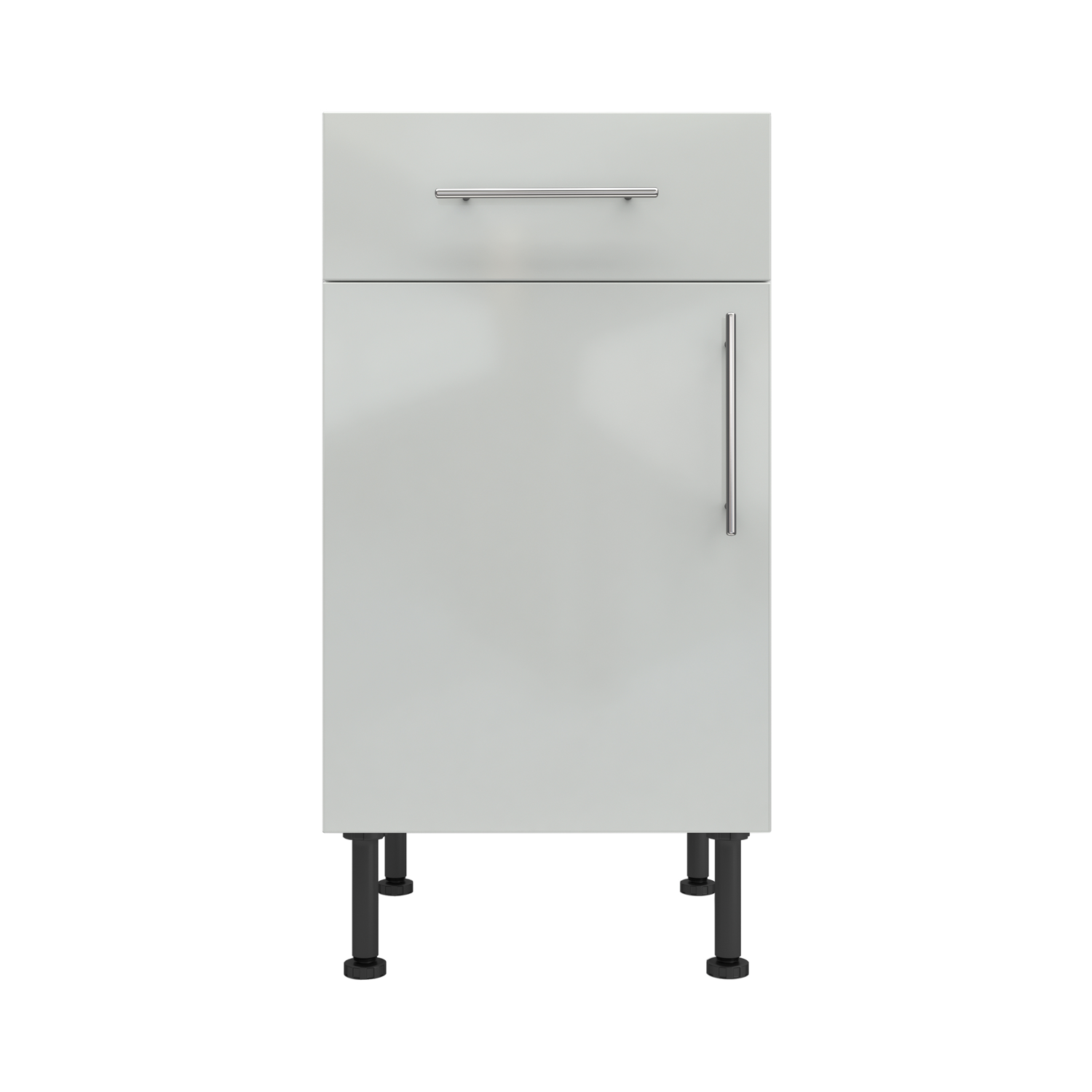 Base Drawerline 450 Assembled Kitchen Unit Gloss light grey