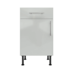 Base Drawerline 500 Assembled Kitchen Unit Gloss light grey