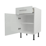Base Drawerline 500 Assembled Kitchen Unit Gloss light grey