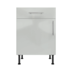 Base Drawerline 600 Assembled Kitchen Unit Gloss light grey