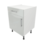 Base Drawerline 600 Assembled Kitchen Unit Gloss light grey