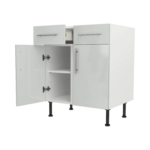 Base Drawerline 700 Assembled Kitchen Unit Gloss light grey