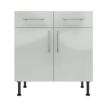 Base Drawerline 800 Assembled Kitchen Unit Gloss light grey