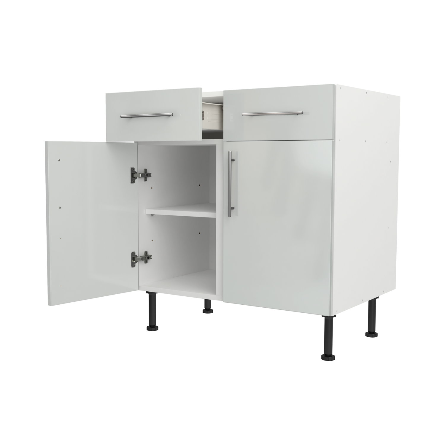 Base Drawerline 800 Assembled Kitchen Unit Gloss light grey