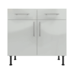 Base Drawerline 900 Assembled Kitchen Unit Gloss light grey