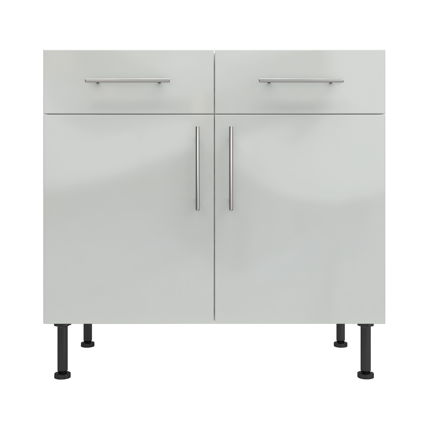 Base Drawerline 900 Assembled Kitchen Unit Gloss light grey