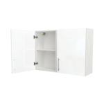 Modern Pre Assembled 1000mm fitted kitchen wall unit white gloss
