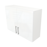 Modern Pre Assembled 1000mm fitted kitchen wall unit white gloss