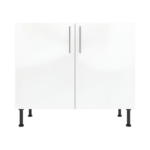 Modern Pre Assembled 1000mm fitted kitchen universal base unit white gloss