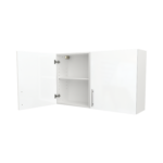 Modern Pre Assembled 1200mm fitted kitchen wall unit white gloss