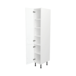 Modern Pre Assembled 350mm Tall Kitchen Larder fitted unit white gloss