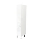 Modern Pre Assembled 350mm Tall Kitchen Larder fitted unit white gloss