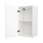Modern Pre Assembled 400mm fitted kitchen wall unit white gloss