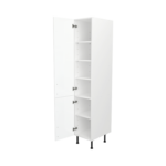 Modern Pre Assembled 400mm Tall Kitchen Larder fitted unit white gloss