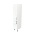Modern Pre Assembled 400mm Tall Kitchen Larder fitted unit white gloss