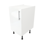 Modern Pre Assembled 450mm fitted kitchen base unit white gloss