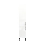 Modern Pre Assembled 450mm Tall Kitchen Larder fitted unit white gloss