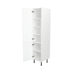 Modern Pre Assembled 450mm Tall Kitchen Larder fitted unit white gloss