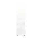 Modern Pre Assembled 600mm Tall Kitchen Larder fitted unit white gloss