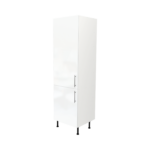 Modern Pre Assembled 600mm Tall Kitchen Larder fitted unit white gloss