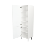 Modern Pre Assembled 600mm Tall Kitchen Larder fitted unit white gloss