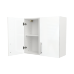 Modern Pre Assembled 800mm fitted kitchen wall unit white gloss