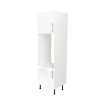 Modern Pre Assembled Double Housing Kitchen Larder fitted unit white gloss