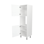 Modern Pre Assembled Single Oven Housing Kitchen Larder fitted unit white gloss