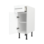 Modern Pre Assebbled Base Drawerline 300mm Fitted Kitchen Unit White Gloss
