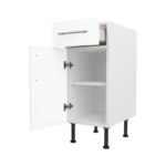 Modern Pre Assebbled Base Drawerline 350mm Fitted Kitchen Unit White Gloss