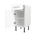 Modern Pre Assebbled Base Drawerline 400mm Fitted Kitchen Unit White Gloss