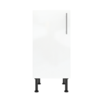 Modern Pre Assembled 400mm fitted kitchen base unit white gloss