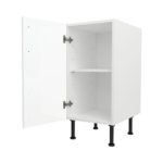 Modern Pre Assembled 400mm fitted kitchen base unit white gloss