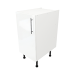 Modern Pre Assembled 400mm fitted kitchen base unit white gloss