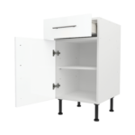 Modern Pre Assebbled Base Drawerline 450mm Fitted Kitchen Unit White Gloss