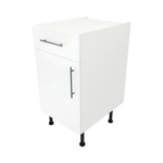Modern Pre Assebbled Base Drawerline 450mm Fitted Kitchen Unit White Gloss