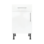 Modern Pre Assebbled Base Drawerline 500mm Fitted Kitchen Unit White Gloss