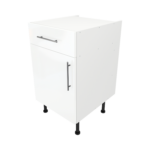 Modern Pre Assebbled Base Drawerline 500mm Fitted Kitchen Unit White Gloss