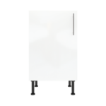 Modern Pre Assembled 500mm fitted kitchen base unit white gloss