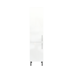 Modern Pre Assembled 500mm Tall Kitchen Larder fitted unit white gloss