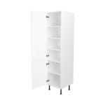Modern Pre Assembled 500mm Tall Kitchen Larder fitted unit white gloss