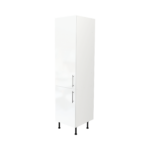 Modern Pre Assembled 500mm Tall Kitchen Larder fitted unit white gloss