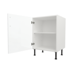 Modern Pre Assembled 600mm fitted kitchen universal base unit white gloss