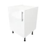 Modern Pre Assembled 600mm fitted kitchen universal base unit white gloss