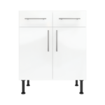 Modern Pre Assebbled Base Drawerline 700mm Fitted Kitchen Unit White Gloss