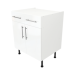 Modern Pre Assebbled Base Drawerline 700mm Fitted Kitchen Unit White Gloss