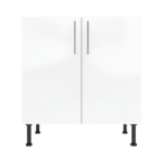 Modern Pre Assembled 800mm fitted kitchen universal base unit white gloss